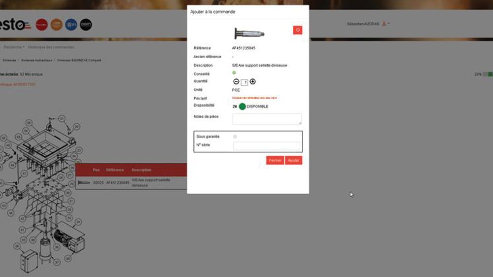 Le référencement des pièces et la commande en ligne change la vie des dépanneurs. © Pavailler Solution